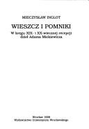 Cover for Wieszcz i pomniki