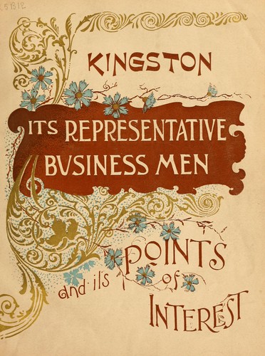 Cover for Kingston and Rondout, their representative business men and points of interest
