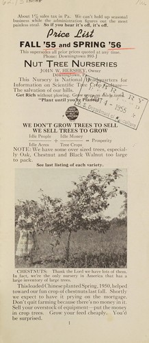 Cover for Price list, fall '55 and spring '56