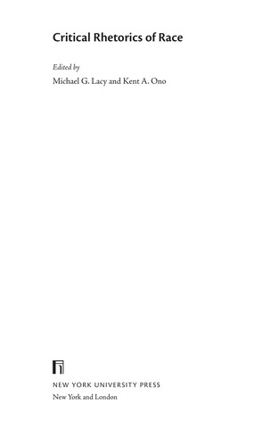 Cover for Critical rhetorics of race