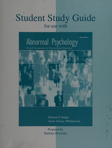 Cover for Student Study Guide for use with Abnormal Psychology