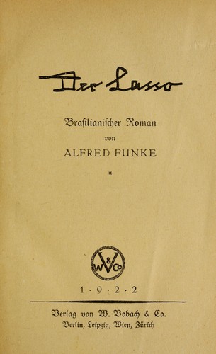 Cover for Der Lasso