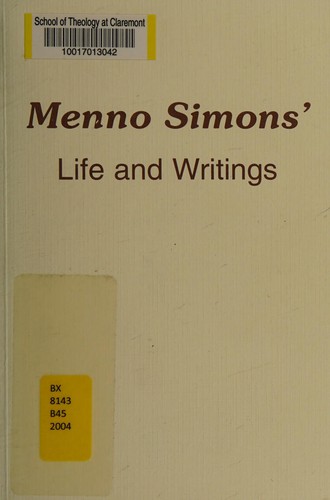 Cover for Menno Simons' life and writings