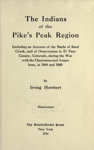 Cover for The Indians of the Pike's Peak region