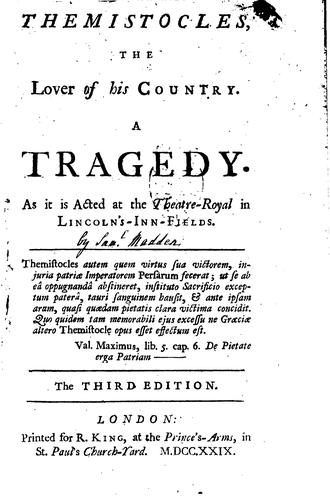 Cover for Themistocles, the lover of his country.