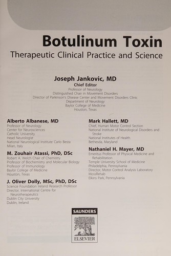 Cover for Botulinum toxin