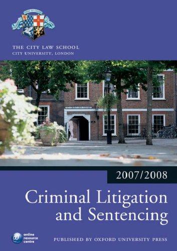 Cover for Criminal Litigation and Sentencing 2007-2008