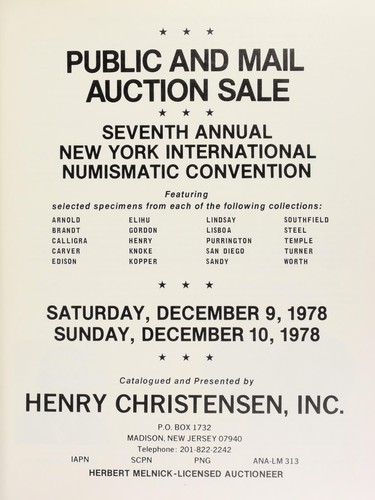 Cover for Public and mail auction sale