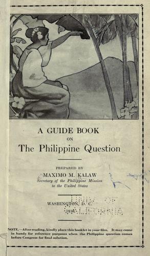 Cover for A guide book on the Philippine question.