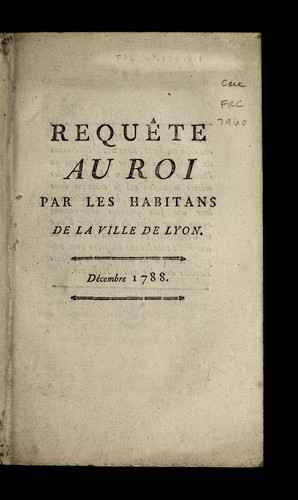 Cover for Reque te au roi