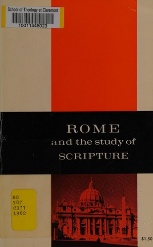 Cover for Rome and the study of Scripture