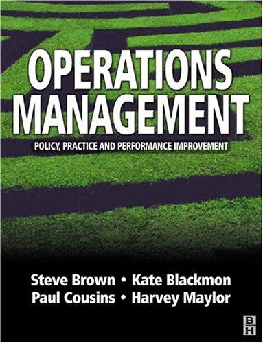 Cover for Operations Management