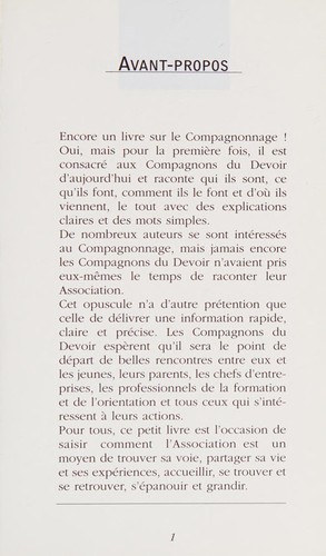 Cover for Tout savoir sur les Compagnons du devoir