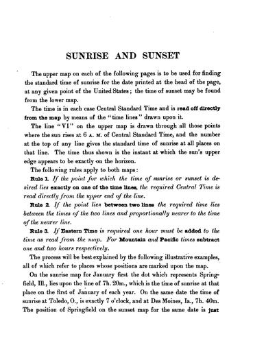 Cover for Times of sunrise and sunset in the United States