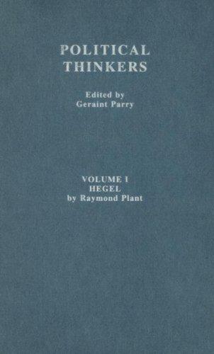 Cover for Hegel (Politcal Thikers)