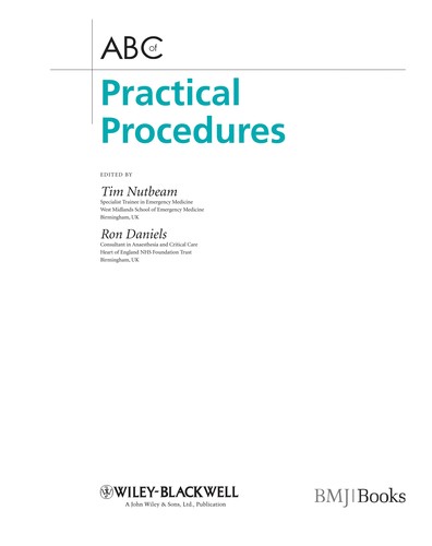 Cover for ABC of practical procedures