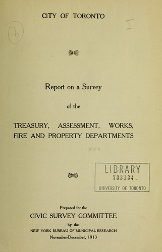 Cover for City of Toronto