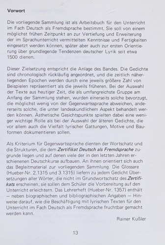 Cover for Textbuch Lyrik