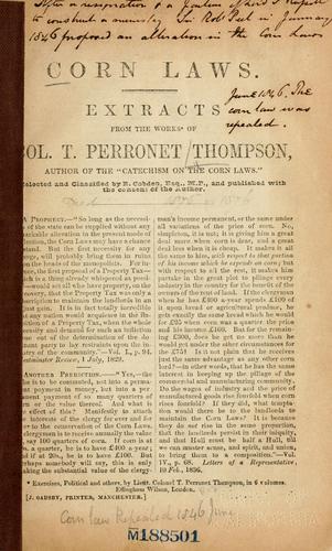 Cover for Corn laws