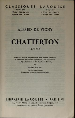 Cover for Chatterton
