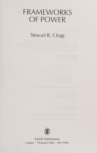 Cover for Frameworks of power