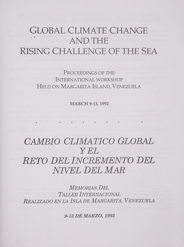 Cover for Global climate change and the rising challenge of the sea