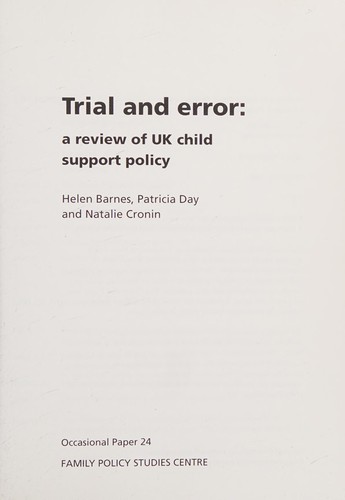 Cover for Trial and Error (FPSC Occasional Papers)