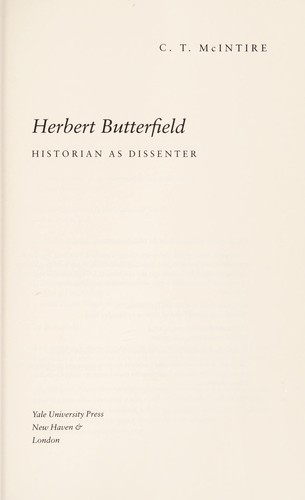 Cover for Herbert Butterfield