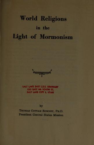 Cover for World religions in the light of Mormonism