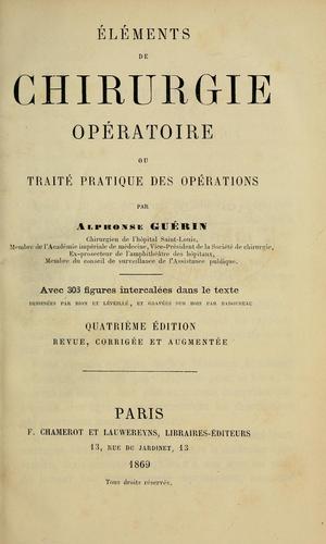 Cover for ents de chirurgie opatoire