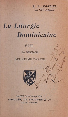 Cover for La liturgie dominicaine