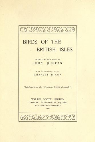 Cover for Birds of the British Isles