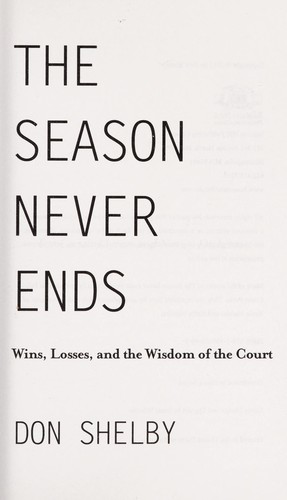 Cover for The season never ends