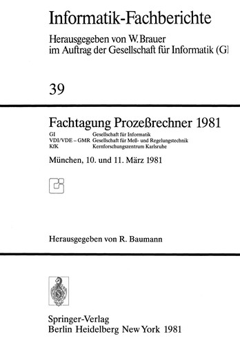 Cover for Fachtagung Prozeßrechner 1981