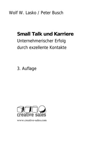 Cover for Small Talk und Karriere