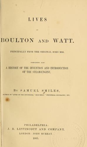 Cover for Lives of Boulton and Watt.