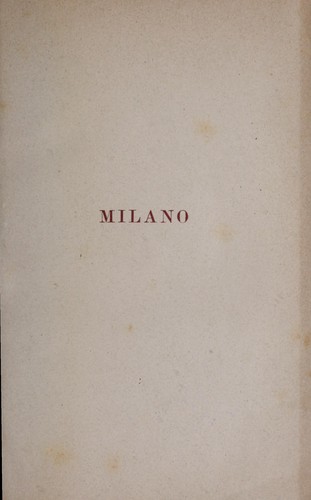 Cover for Milano, 1881
