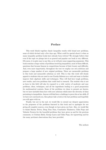 Cover for Old and New Inequalities