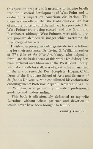 Cover for West Point and the Presidency