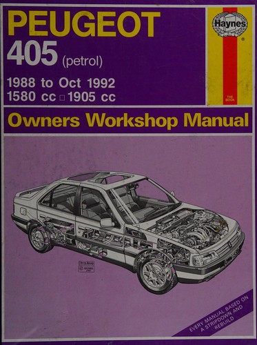 Cover for Peugeot 405 Owners Workshop Manual