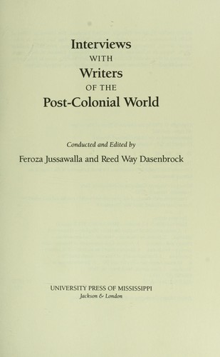 Cover for Interviews with writers of the post-colonial world