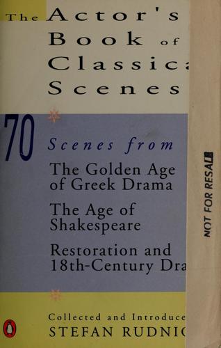 Cover for The Actor's book of classical scenes