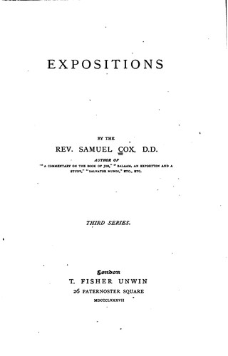 Cover for Expositions