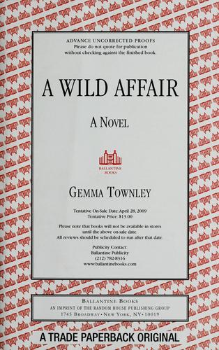 Cover for A wild affair