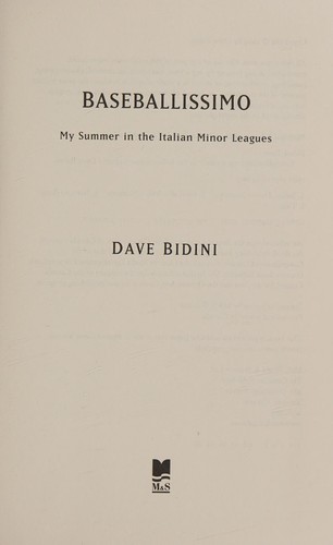 Cover for Baseballissimo