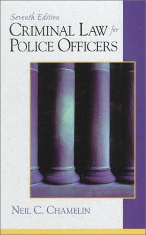 Cover for Criminal law for police officers