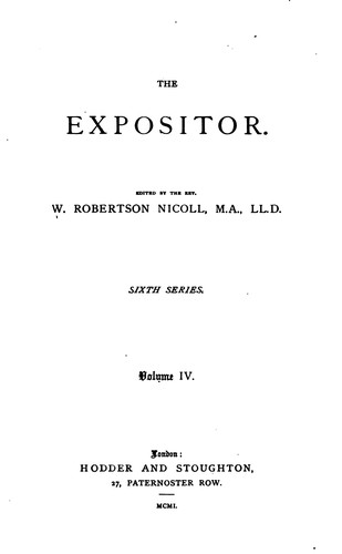Cover for The Expositor