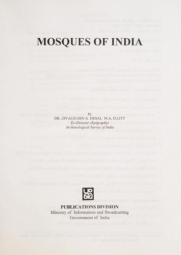 Cover for Mosques of India