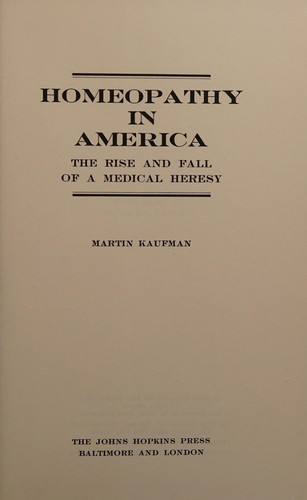 Cover for Homeopathy in America