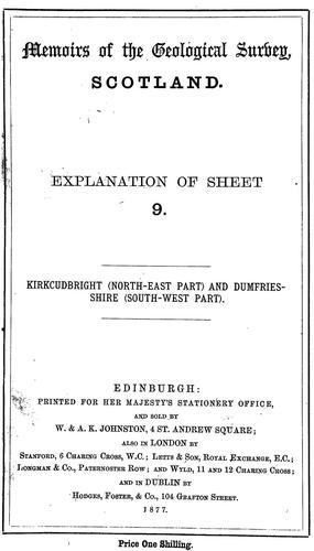 Cover for Explanation of sheet 9.